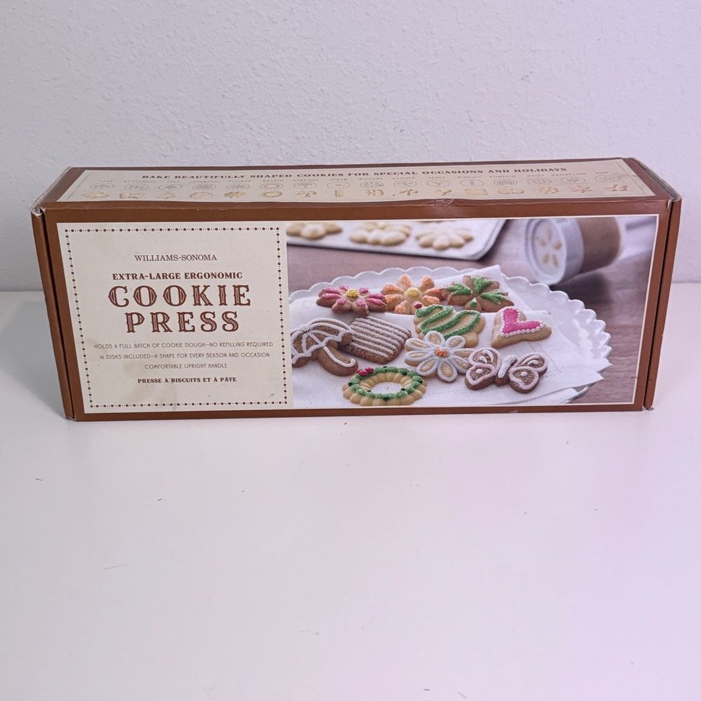 Williams Sonoma Extra-Large Ergonomic Cookie Press IOB